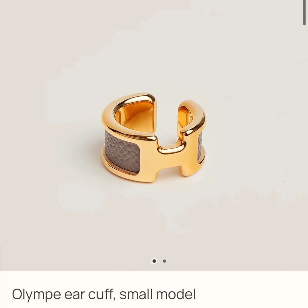 Authentic Hermes Gold and Gray Ear Cuff
